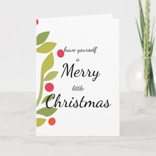 Kerstkaart met vrolijk kerstfeest kaart (Voorkant)