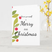 Kerstkaart met vrolijk kerstfeest kaart (Gele Bloem)