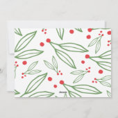 Kerstkaart met vrolijk schrift (Achterkant)