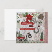 Kerstkaart met vrolijke berichten (Voorkant / Achterkant)