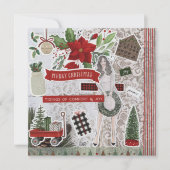 Kerstkaart met vrolijke berichten (Voorkant)