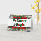 Kerstkaart met vrolijke en heldere handgetekende p kaart (Gele Bloem)