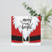 Kerstkaart met vrolijke en heldere kerstman (Staand voorkant)