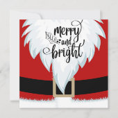 Kerstkaart met vrolijke en heldere kerstman (Voorkant)