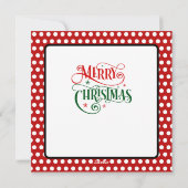 Kerstkaart met vrolijke en heldere kerstman (Achterkant)