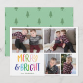 Kerstkaart met vrolijke en heldere vakantiefoto's (Voorkant / Achterkant)