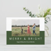 Kerstkaart met vrolijke familiefoto (Staand voorkant)