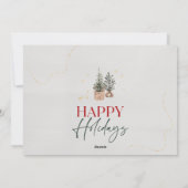 Kerstkaart met vrolijke feestdagen (Achterkant)