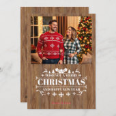 Kerstkaart met vrolijke foto (Voorkant / Achterkant)