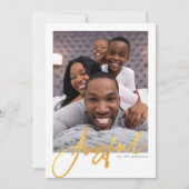 Kerstkaart met vrolijke foto (Voorkant)