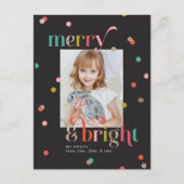 Kerstkaart met vrolijke fotoansichtkaart feestdagenkaart (Voorkant)