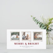 Kerstkaart met vrolijke gevoelens en snapshot (Staand voorkant)