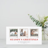 Kerstkaart met vrolijke gevoelens en snapshot (Staand voorkant)