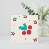 Kerstkaart met vrolijke groeten (Staand voorkant)