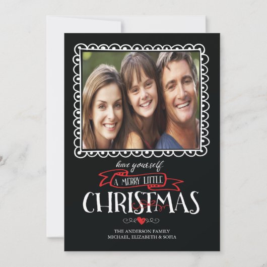 Kerstkaart met vrolijke kerstfoto (Voorkant)