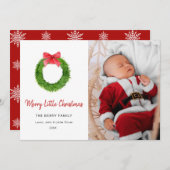 Kerstkaart met vrolijke kerstfoto (Voorkant / Achterkant)