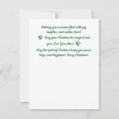 Kerstkaart met vrolijke kerstman – Ho Ho Ho! (Achterkant)