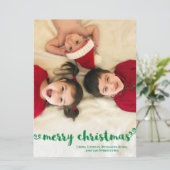 Kerstkaart met vrolijke kerstwens (Staand voorkant)