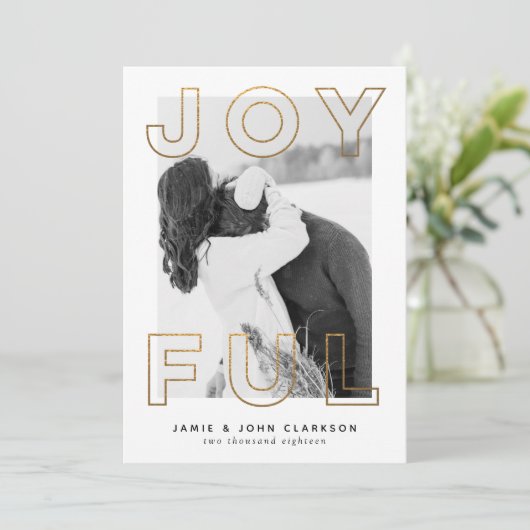 Kerstkaart met vrolijke noot (Staand voorkant)