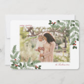 Kerstkaart met vrolijke vakantiefoto kaart (Voorkant)