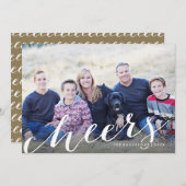 Kerstkaart met vrolijke vonken (Voorkant / Achterkant)