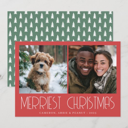 Kerstkaart met vrolijkste foto (Voorkant / Achterkant)