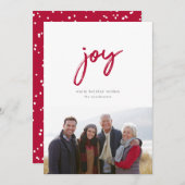 Kerstkaart met Vrouw in het Rood (Voorkant / Achterkant)