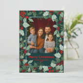 Kerstkaart met warme familie kaart (Staand voorkant)