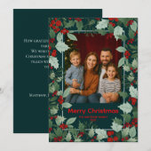 Kerstkaart met warme familie kaart (Voorkant / Achterkant)