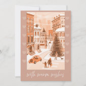 Kerstkaart Met warme wensen (Voorkant)