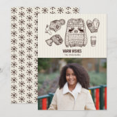 Kerstkaart met warme wensen Essentials foto (Voorkant / Achterkant)