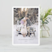 Kerstkaart met warme wensen Plat kerstkaart (Staand voorkant)