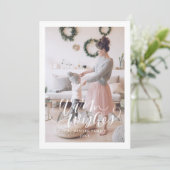 Kerstkaart met warme wensen Plat kerstkaart (Staand voorkant)