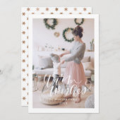 Kerstkaart met warme wensen Plat kerstkaartje (Voorkant / Achterkant)