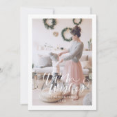 Kerstkaart met warme wensen platte vakanties kaart (Voorkant)