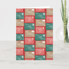 Kerstkaart met waterverf 'Brieven aan de Kerstman' Kaart