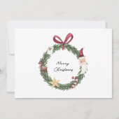 Kerstkaart met waterverf krans kaart (Voorkant)