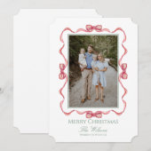 Kerstkaart met waterverf lint kaart (Voorkant / Achterkant)