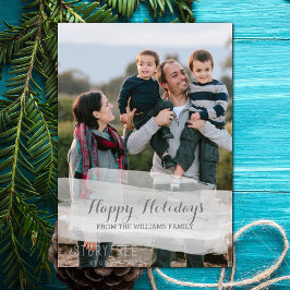 Kerstkaart met waterverfpenseelstreken