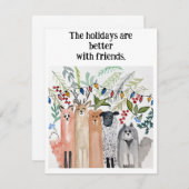 Kerstkaart met waterverfschildering (Voorkant / Achterkant)