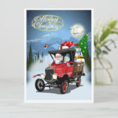 Kerstkaart met wens (Staand voorkant)