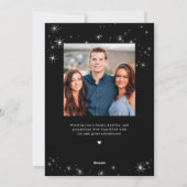 Kerstkaart met wensen voor een gelukkig nieuwjaar (Achterkant)