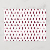 Kerstkaart met wijnrode kerstfoto feestdagenkaart (Achterkant)