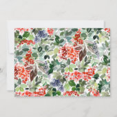 Kerstkaart met Wintergroen en Rode Bessen Notitiekaartje (Achterkant)