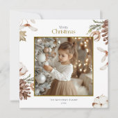 Kerstkaart met winterpatroon (Voorkant)