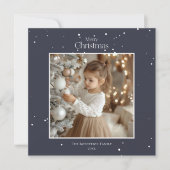 Kerstkaart met winterpatroon (Voorkant)