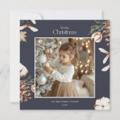 Kerstkaart met winterpatroon (Voorkant)