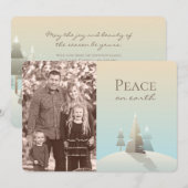 Kerstkaart met wintertafereel en foto (Voorkant / Achterkant)