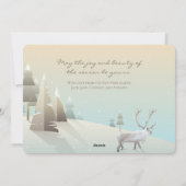 Kerstkaart met wintertafereel en foto (Achterkant)