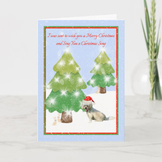 KerstKaart met witte hond Kaart